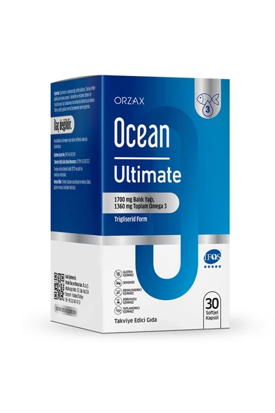 OCEAN ORZAX Ocean Ultimate Omega 3 30 Kapsül ürün görseli 1