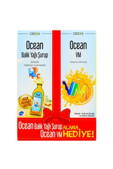 ORZAX Ocean Portakal Şurup 150 ml + Ocean VM Şurup 150 ml ürün görseli 1