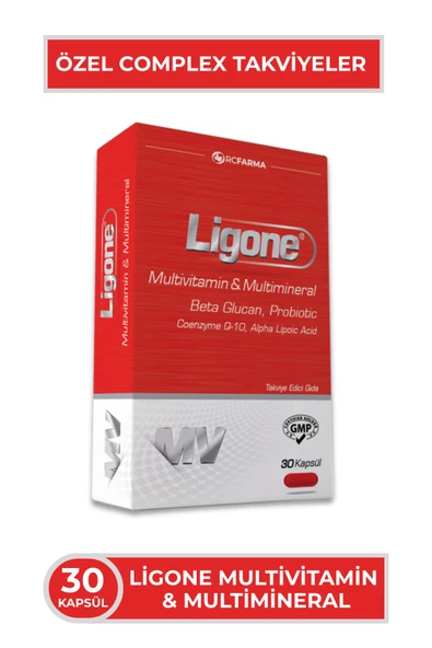 LİGONE Beta Glukan + Probiyotik Multivitamin Multimineral 30 Kapsül ürün görseli 1