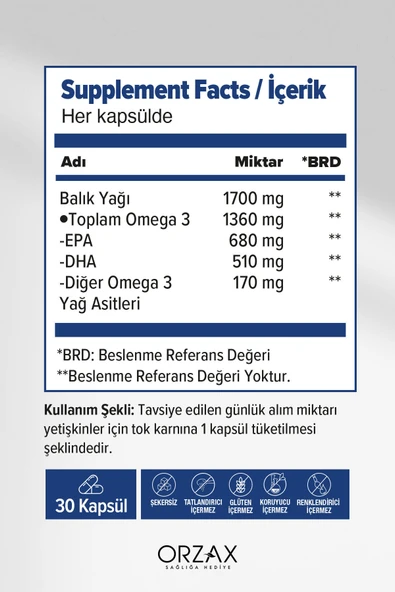 ORZAX Ocean Ultimate 30 Kapsül 2 Adet - Resim 2