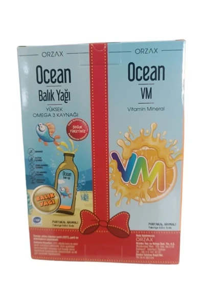 ORZAX Ocean Portakal Şurup 150 ml + Ocean VM Şurup 150 ml ürün görseli 1