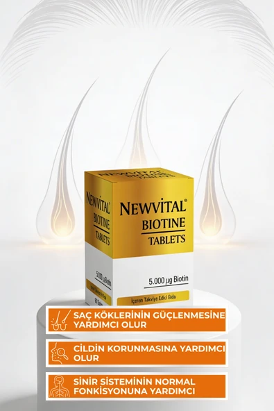 NEWVİTAL Biotin 60 Tablet - Resim 4