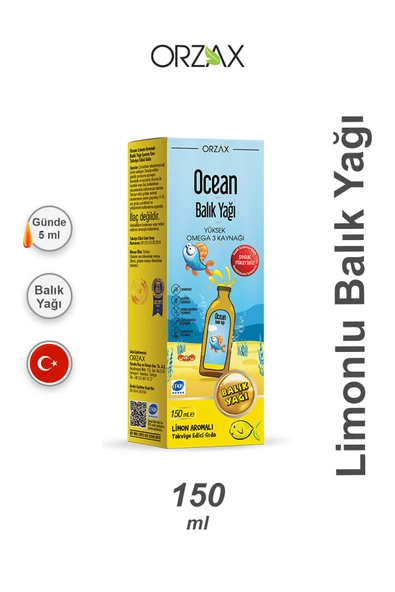 ORZAX Ocean Omega3 Şurup 150 ml - Limon Aromalı ürün görseli 1