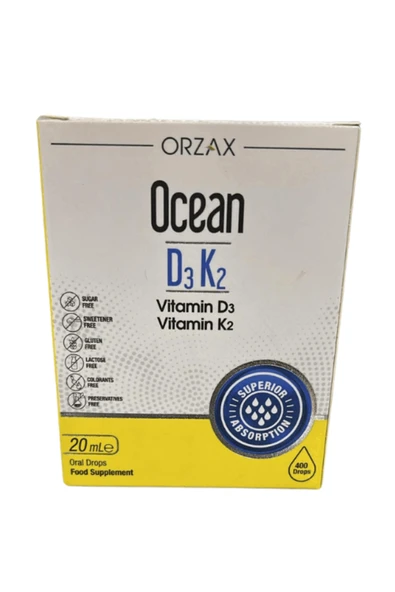 OCEAN ORZAX OCEAN D3K2 DAMLA 20ML - Resim 4