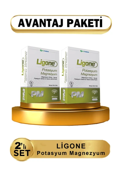 LİGONE Potasyum, Magnezyum 60 Kapsül 2li ( Paket ) ürün görseli 1
