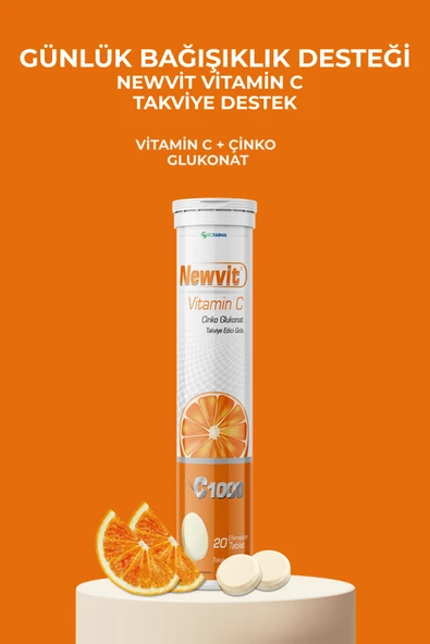 RCFARMA Newvit Vitamin C Efervesan 20 Tablet - Resim 2