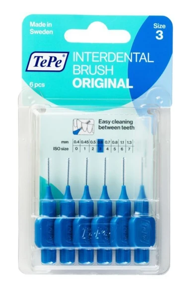 TEPE Arayüz Fırçası Blıster 6 Lı Mavi 0,6 Mm ürün görseli 1