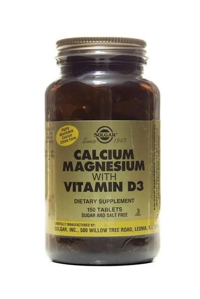 SOLGAR Calcium Magnesium With Vitamin D3 150 Tablet ürün görseli 1