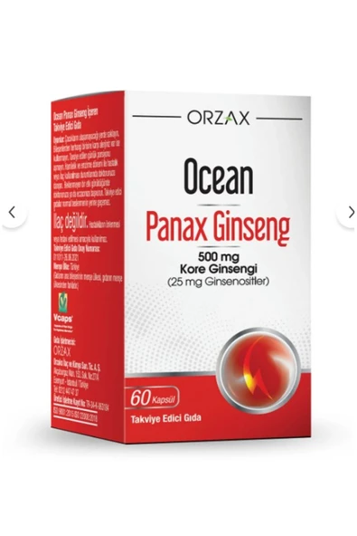 ORZAX Ocean Panax Gınseng 500 Mg 60 Kapsul ürün görseli 1