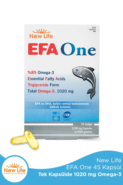 NEW LİFE Efa One 45 Kapsül Balık Yağı 1020 Omega 3 ürün görseli 1