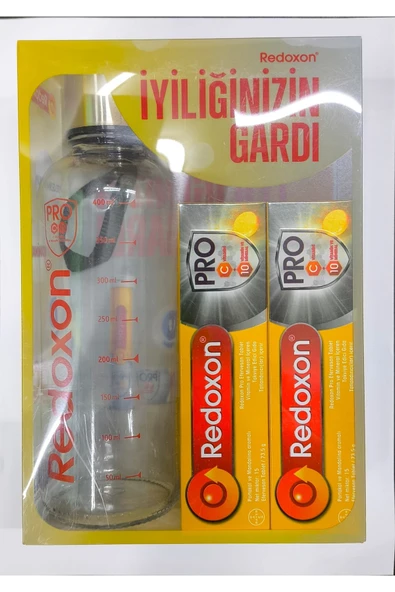 REDOXON Pro 15'li Efervesan Tablet 2 adet + Cam Matara - Resim 2