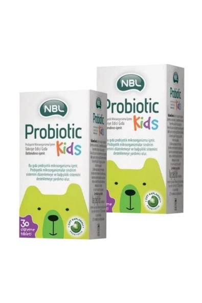 NBL Probiotic Kids 30 Çiğneme Tableti 2 Adet ürün görseli 1