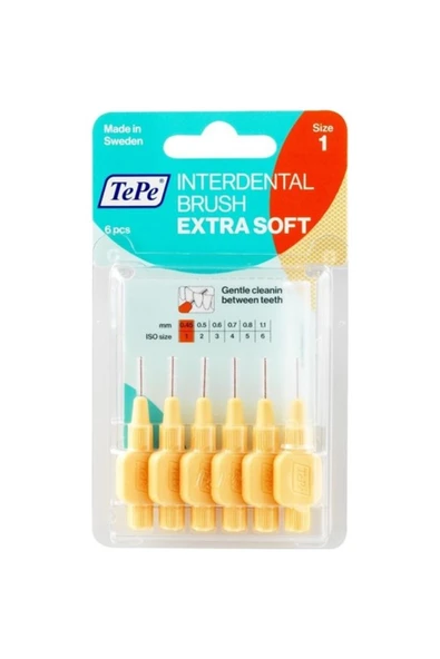 TEPE Blister Extra Soft Arayüz Fırçası Turuncu 0.45Mm 6'Lı T201 ürün görseli 1
