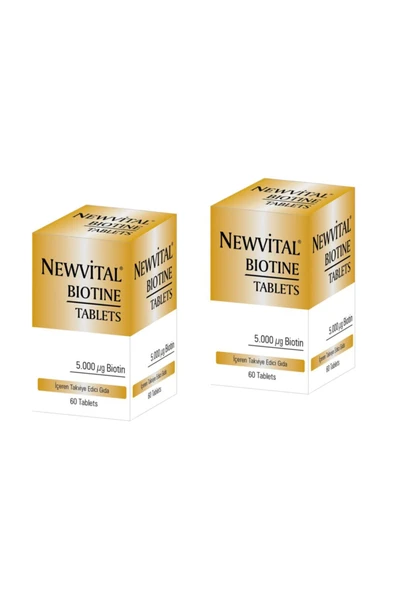 NEWVİTAL Biotin 60 Tablet x2 Adet ürün görseli 1