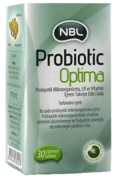 NBL Probiotic Optima Çiğneme Tableti 30 Tablet ürün görseli 1