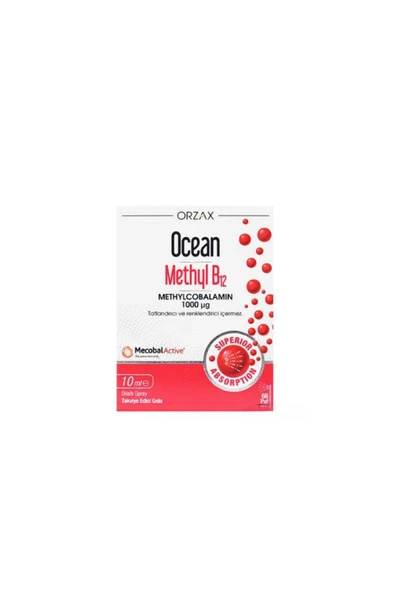 ORZAX Ocean Methyl B12 1000 Mcg Sprey 10 Ml ürün görseli 1