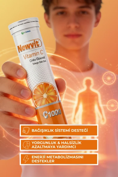 RCFARMA Newvit Vitamin C Efervesan 20 Tablet - Resim 4