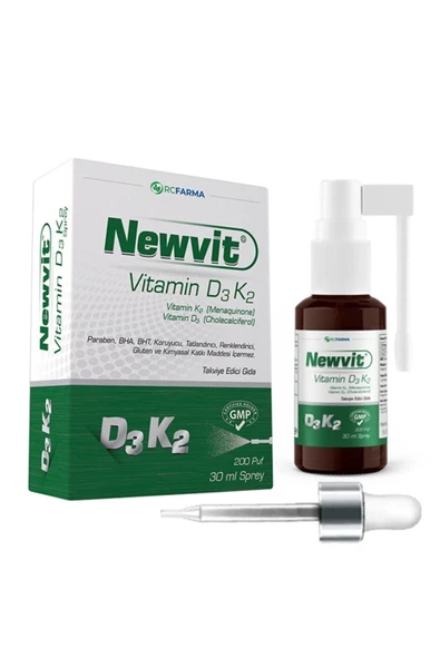 RCFARMA Newvit Vitamin D3 K2 Sprey / Damla 30 ml ürün görseli 1