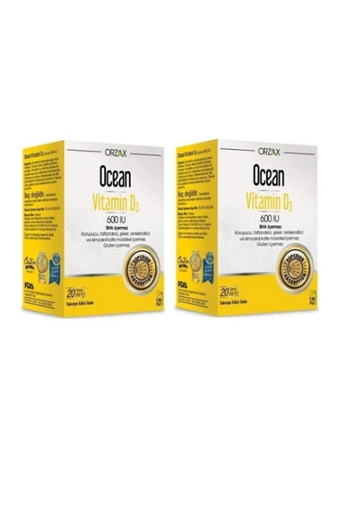 ORZAX Vitamin D3 600 IU İçeren  Sprey 20 ml 2 Adet ürün görseli 1
