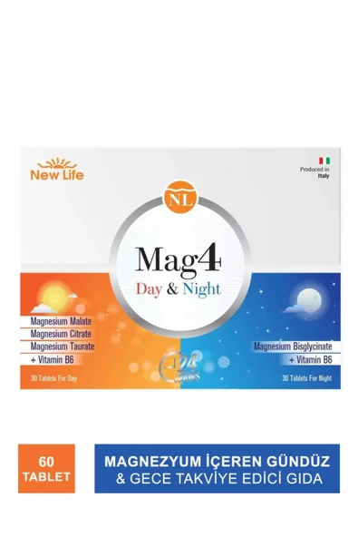 NEW LİFE Mag4 Day & Night 60 Tablet ürün görseli 1