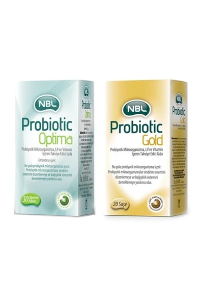 NBL Probiotic Gold 20 Saşe + Probiotic Optima 30 Tablet ürün görseli 1