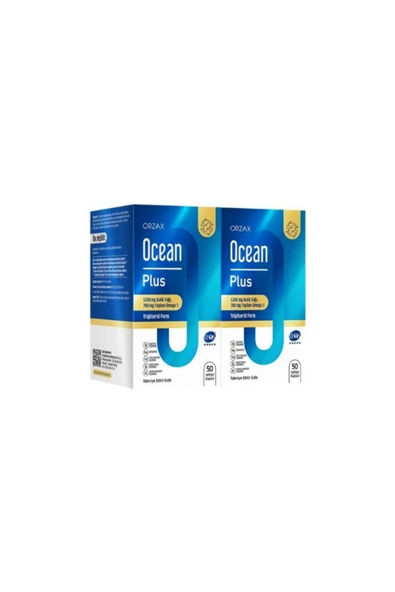 ORZAX Ocean Plus 1200 mg 50+50 Softjel Kapsül - 1 Alana 1 Hediye ürün görseli 1