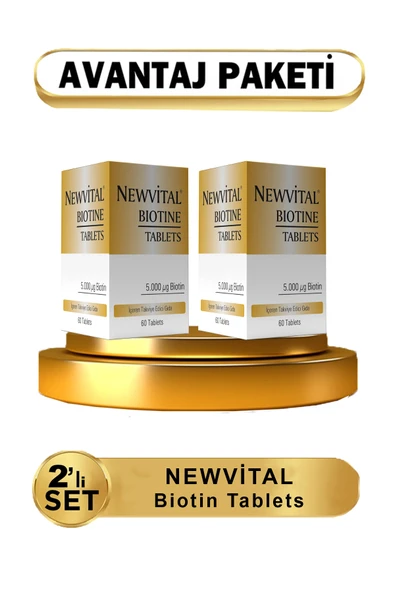 NEWVİTAL Biotin 60 Tablet 2li ( AvantajlıPaket ) ürün görseli 1