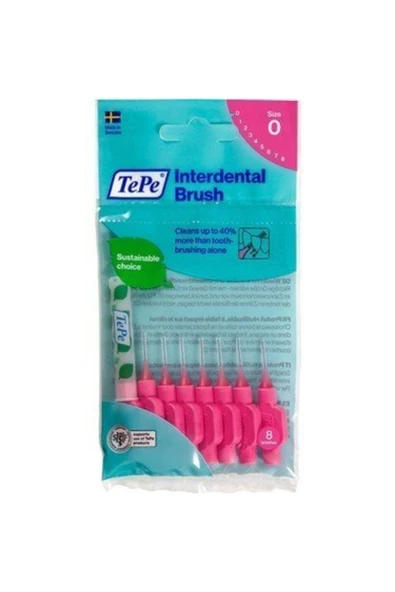 TEPE Arayüz Diş Arası Fırçası 0.40 Mm Pembe 8'li ürün görseli 1