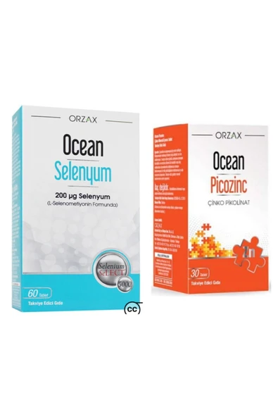 Ocean Selenyum 200 mcg 60 Tablet + Ocean Picozinc 30 Tablet ürün görseli 1