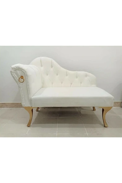 aldagelsin Modern Köşe Koltuğu Alda Josefin Puf Bench Beyaz 105 x 45 ürün görseli 1