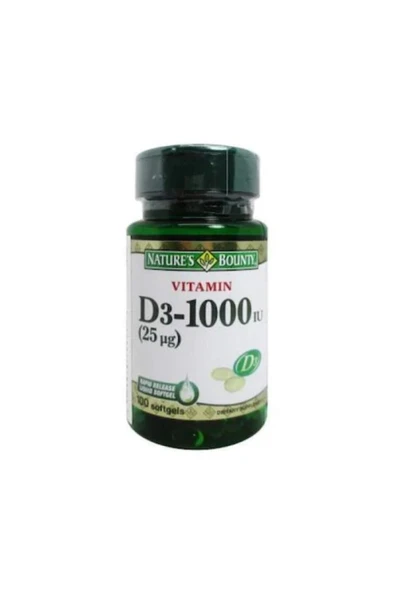 NATURE'S BOUNTY Vitamin D3 1000'Iu 100 Softjel ürün görseli 1