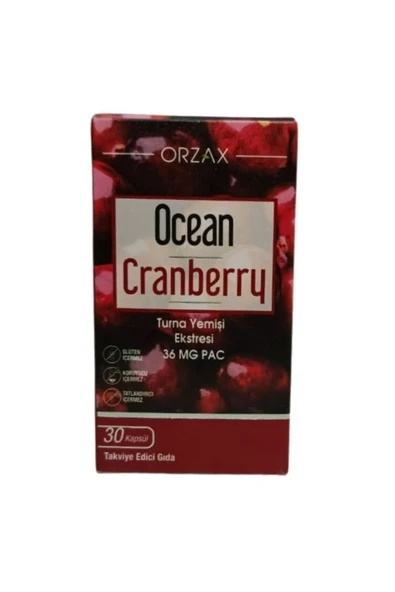 ORZAX OCEAN CRANBERRY TAKVIYE EDICI GIDA 30 tablet ürün görseli 1