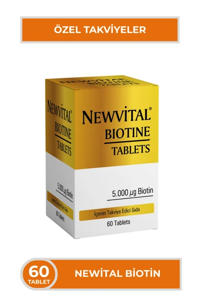 NEWVİTAL Biotin 60 Tablet ürün görseli 1