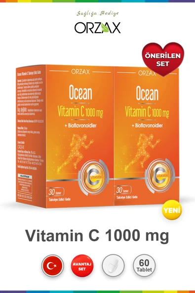 ORZAX Ocean Vitamin C 30 Tablet (2 adet) ürün görseli 1