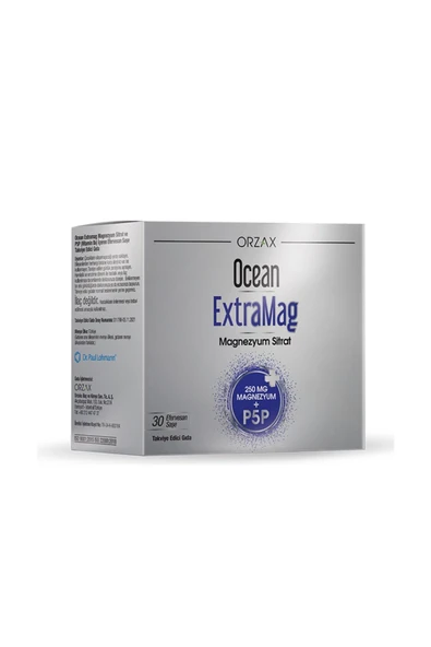 ORZAX Ocean Extramag Magnezyum Sitrat 30 Efervesan Saşe ürün görseli 1