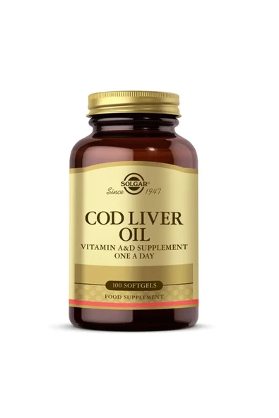 SOLGAR Cod Liver Oil 100 SoftGel Kapsül ürün görseli 1
