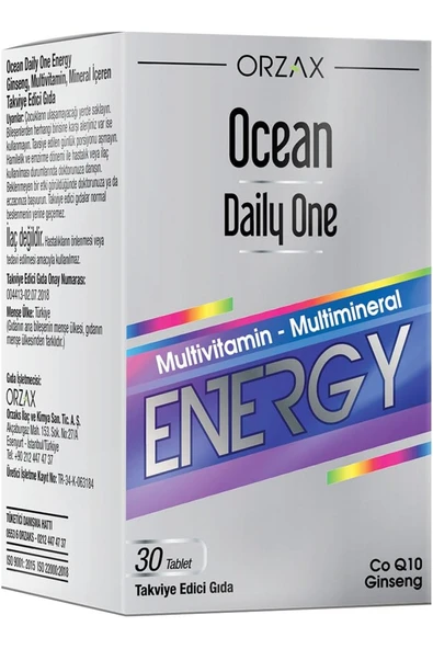 HEPTA COLLECTİON Ocean Daily One Energy Multivitamin & Multimineral 30 Tablet Takviye Gıda ürün görseli 1