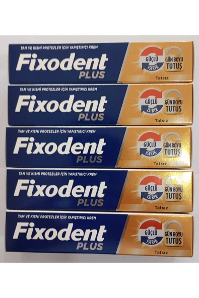 FİXODENT Diş Protez Yapıştırıcı Krem Plus Güçlü Tutuş 40 gr X5 Adet ürün görseli 1