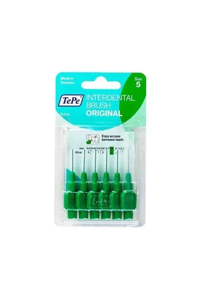 TEPE Arayüz Fırçası Yeşil 0,8 Mm Blister 6'lı Paket ürün görseli 1