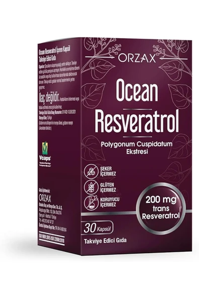 RÜZGARSHOP Ocean Resveratrol 200 Mg 30 Kapsül ürün görseli 1