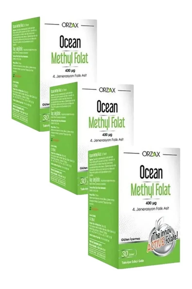 ORZAX Ocean Methyl Folat 30 Tablet 3 Adet ürün görseli 1