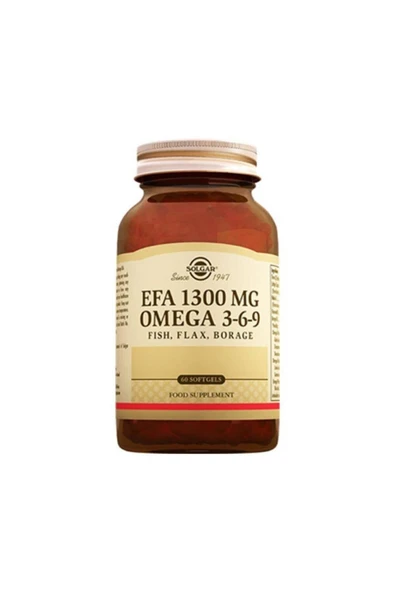 SOLGAR Omega 3-6-9 Efa 1300 Mg 60 Softgel (kapsül) ürün görseli 1