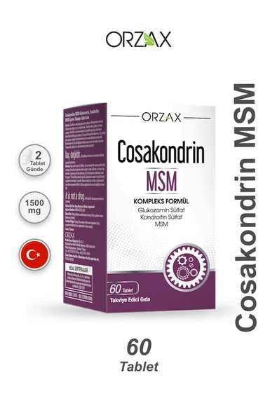 ORZAX Cosakondrin MSM Takviye Edici Gıda 60 Tablet ürün görseli 1