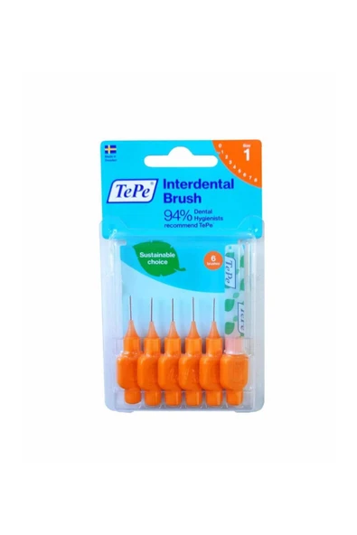 TEPE İNTERDENTAL BRUSH ARAYÜZ FIRÇASI 0.45 MM NO:1 6 LI TURUNCU ürün görseli 1