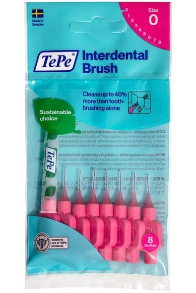 TEPE Arayüz Fırçası 0.4 mm Pembe 8'li Paket ürün görseli 1