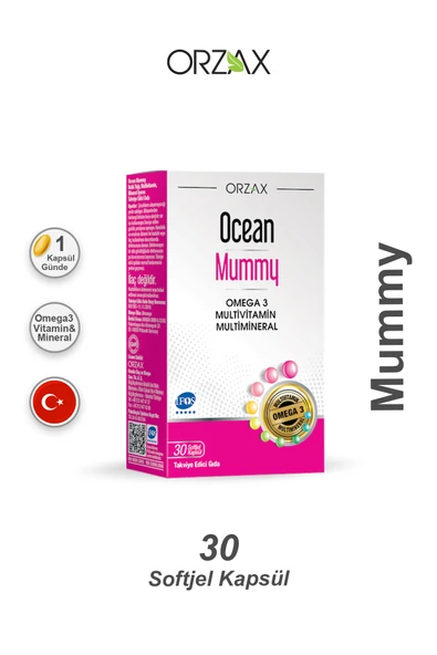 ORZAX Ocean Mummy Takviye Edici Gıda 30 Softjel Kapsül ürün görseli 1