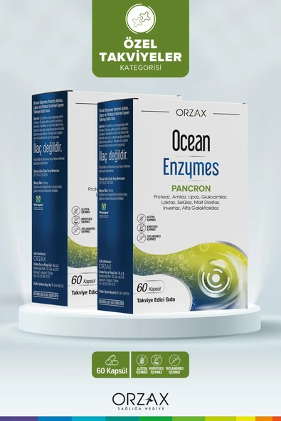 Ocean Enzymes Pancron 60 Kapsül 2 Adet ürün görseli 1