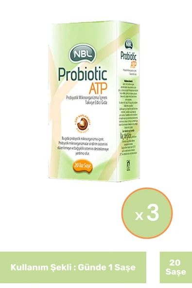 NBL Probiotic Atp Besin Takviyesi 20 Saşe 3'lü Paket ürün görseli 1