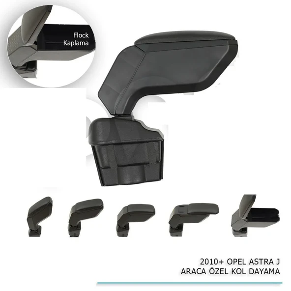Opel Astra Uyumlu J Araca Özel Kol Dayama Siyah 2010+ Parça ürün görseli 1