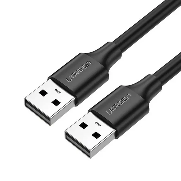 UGREEN 10311 US102 USB-A Erkek to USB-A Erkek 2.0 Kablo Siyah 2metre ürün görseli 1